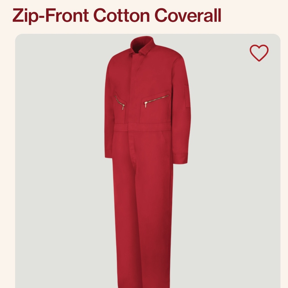RED KAP Zip Front Coveralls XXL